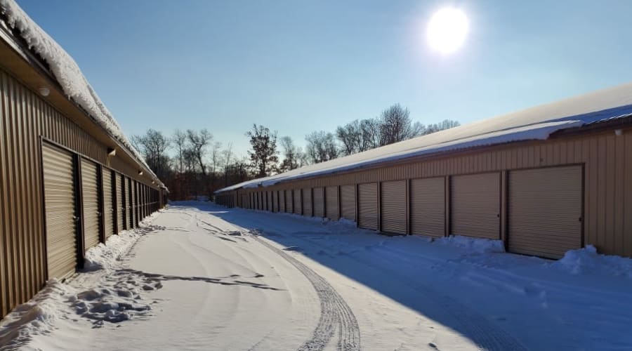 Exterior of outdoor units at KO Storage of Nisswa in Nisswa, Minnesota