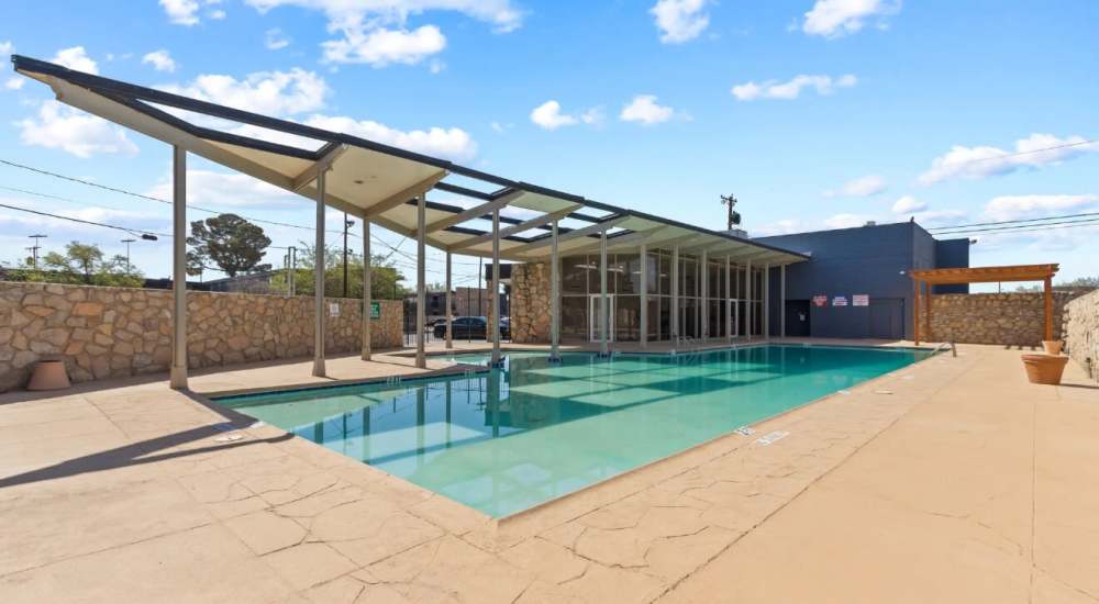 Swimming pool at Agave Courtyard in El Paso, Texas  