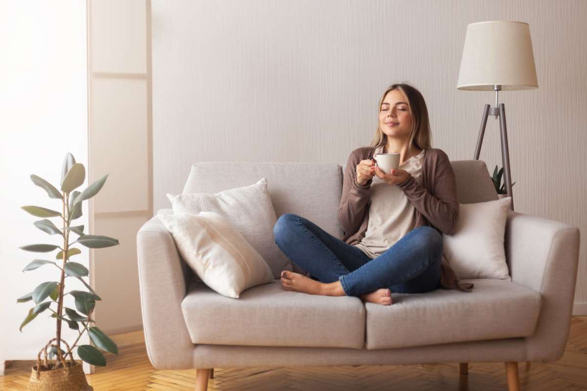  Family relaxing at Dulles Center Apartments in Herndon, Virginia