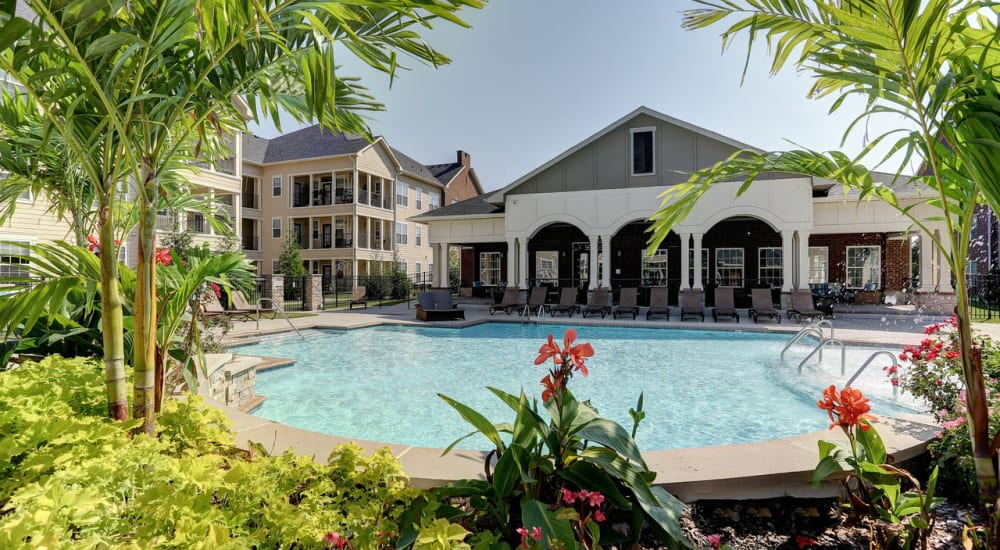 Community Pool adjacent to Amenity Clubhouse at Deerfield at Providence in Mt. Juliet, Tennessee