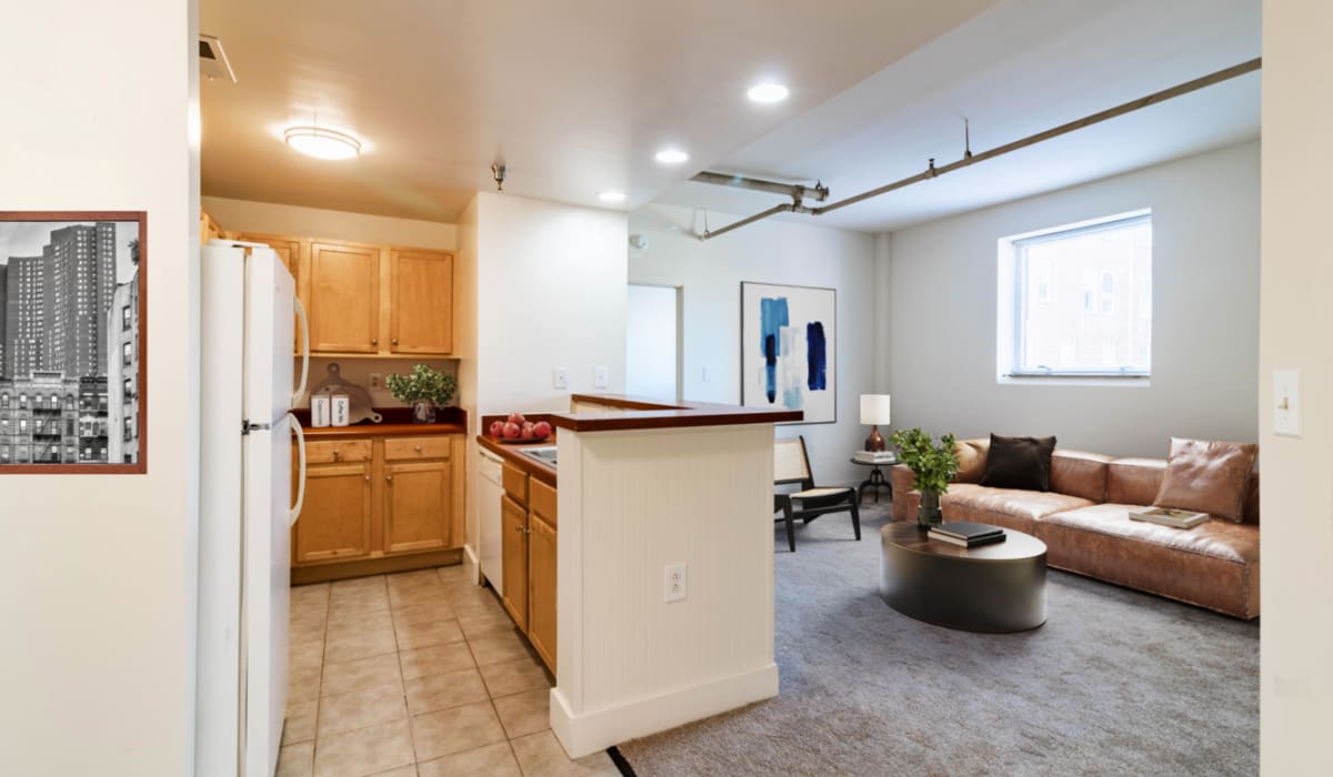Model bedroom at Grace and Monroe Apartments in Richmond, Virginia