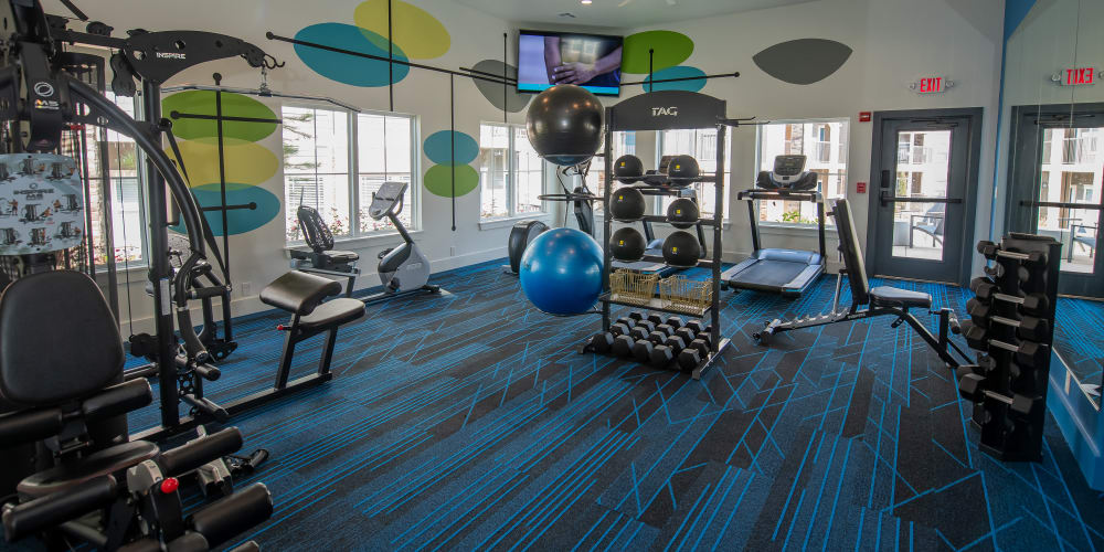 Fitness center at Artisan Crossing in Norman, Oklahoma