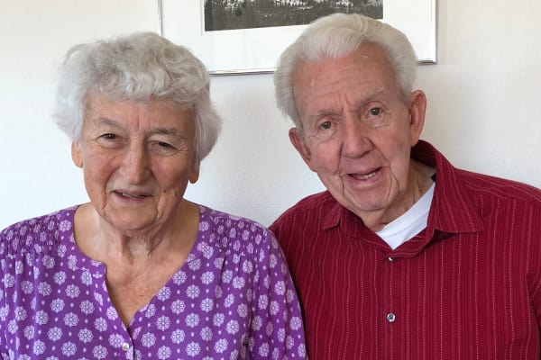 Jerry Harrington and his wife at El Dorado Estates Gracious Retirement Living in El Dorado Hills, California