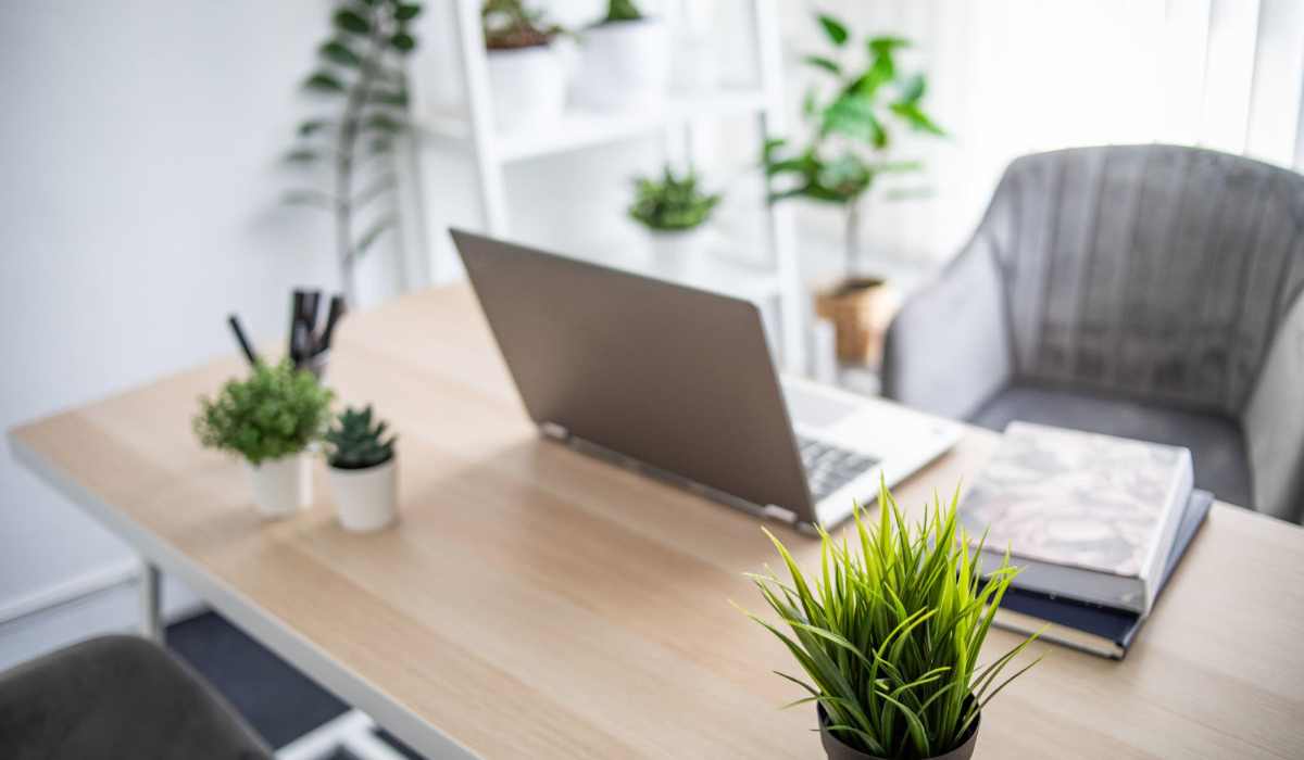 Computer on a desk Columbus School Limited Partnership in Baltimore, Maryland