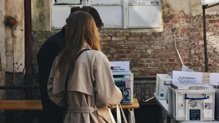 A cute couple working together