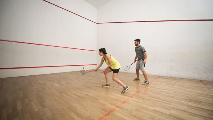 two people play racquetball | racquetball near Chandler