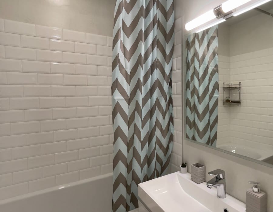 Apartment bathroom at Three Rivers in Columbia, South Carolina