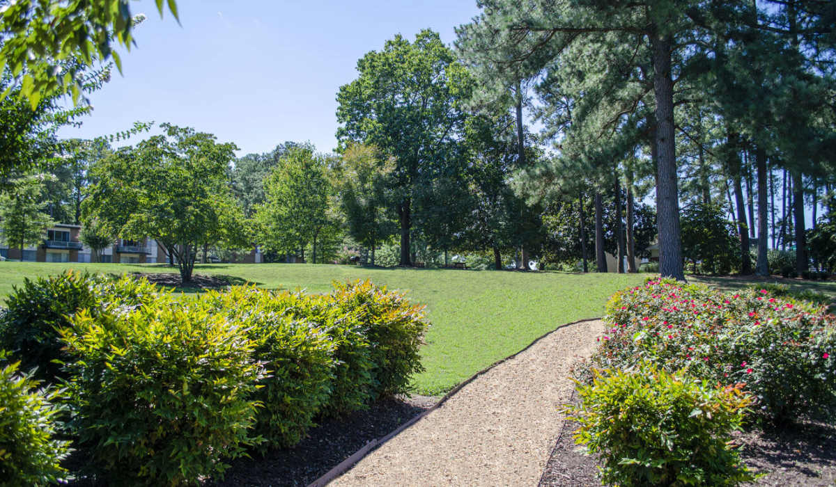 Walking path at Three Chopt West Apartments in Henrico, Virginia