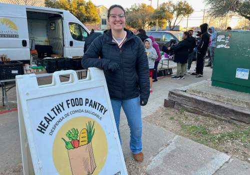 Food pantry at Sierra Vista Apartments in Austin, Texas