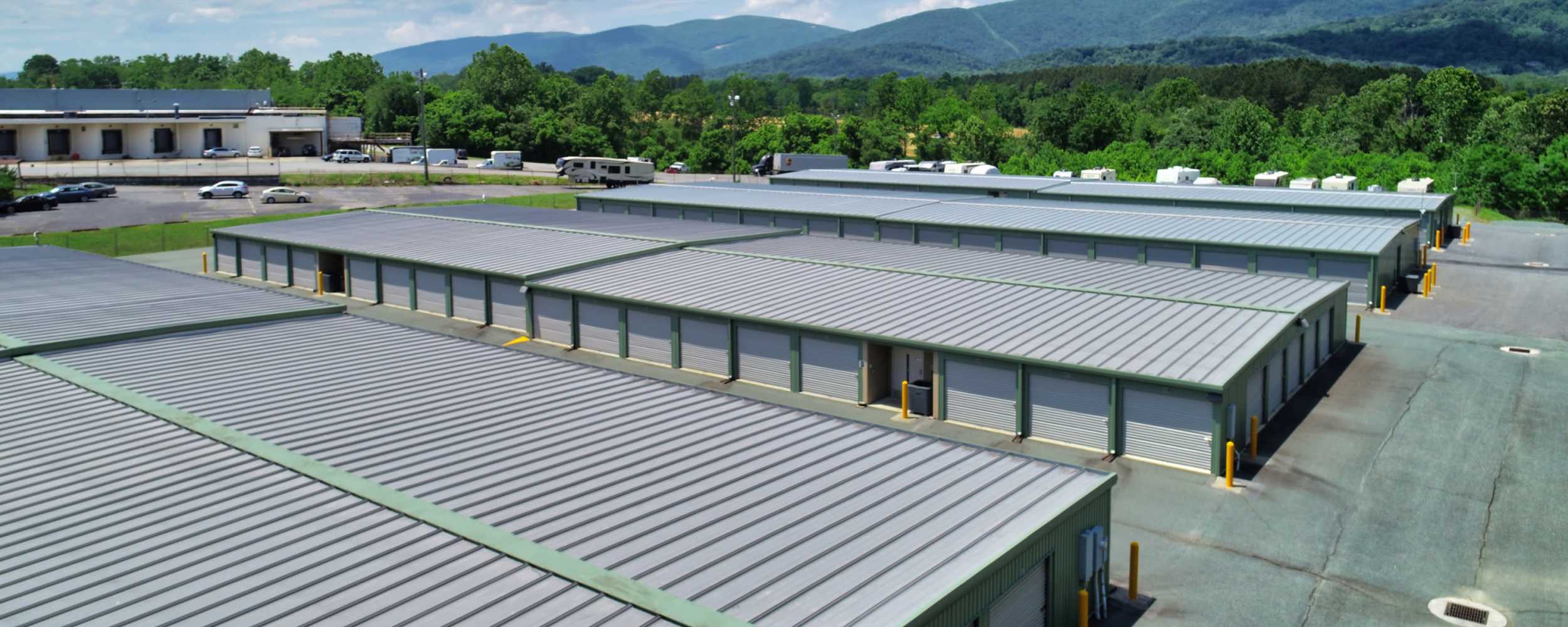 Outdoor units as seen from above Charlottesville Self Storage at Crozet in Crozet, Virginia