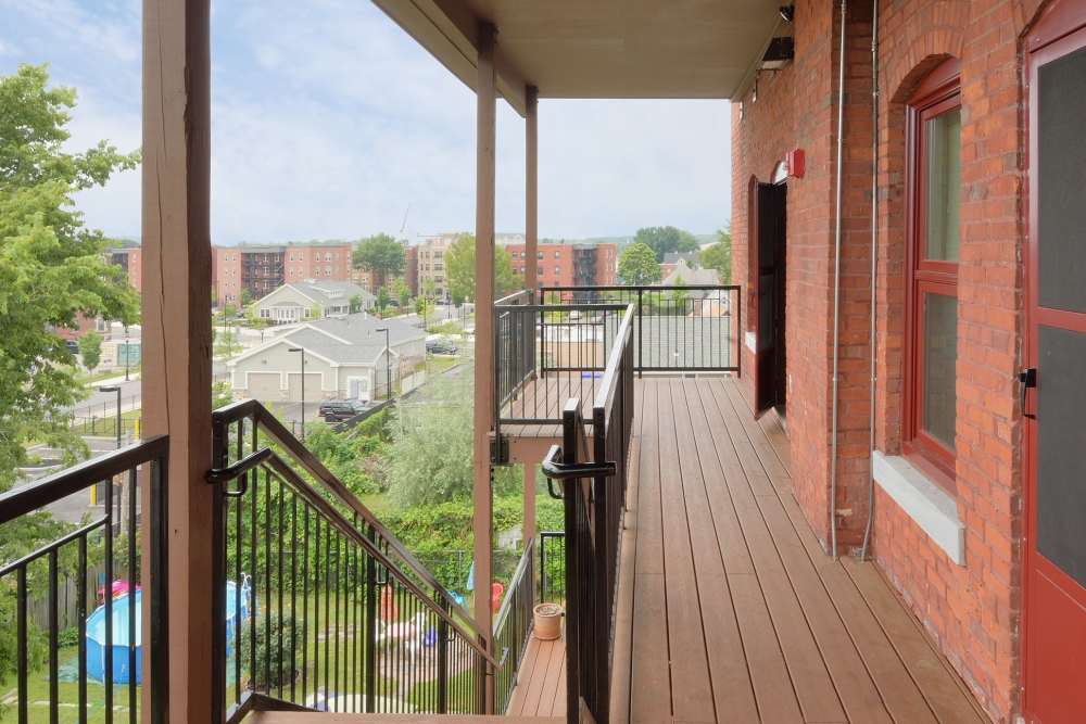 Balconies at Cross Town Corners in Springfield, Massachusetts