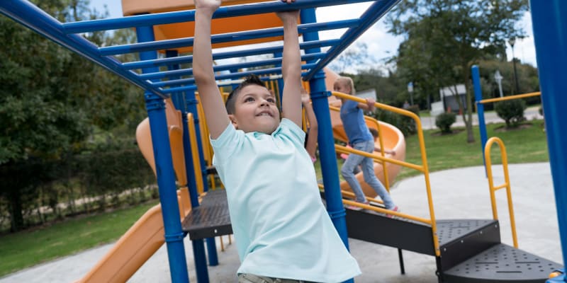 Children playing at a school near Bonita Bluffs in San Diego, California