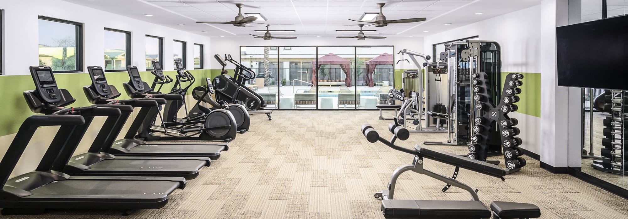 Fitness center at Sanctuary on 51st in Laveen, Arizona