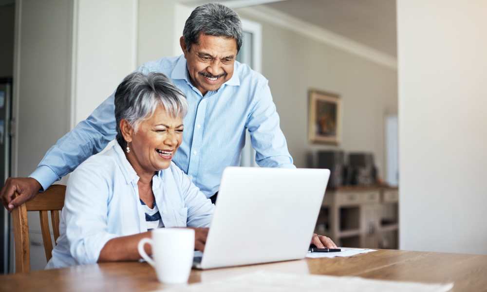 Resident checking rental requirements at Eagle Park Vistas in Hanover, Maryland  