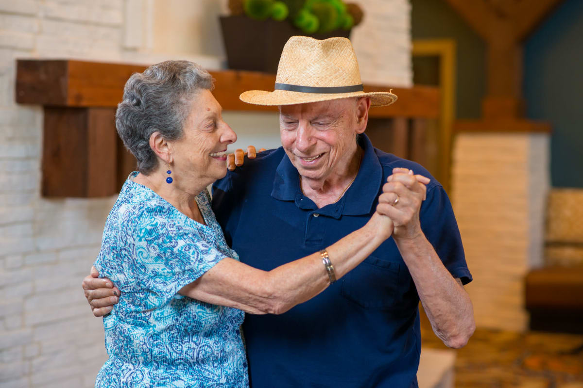 Couple dancing together at The Landing at Stone Oak in San Antonio, Texas