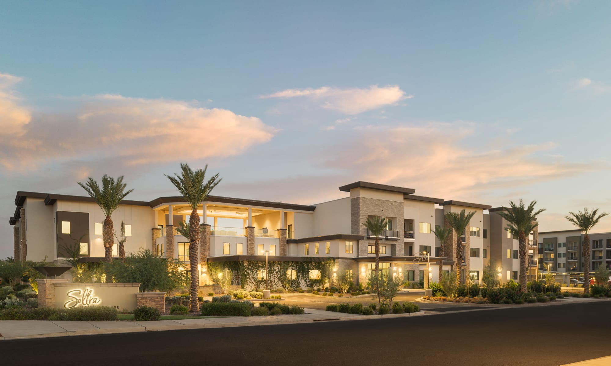 Exterior of Soltra at San Tan Village in Gilbert, Arizona