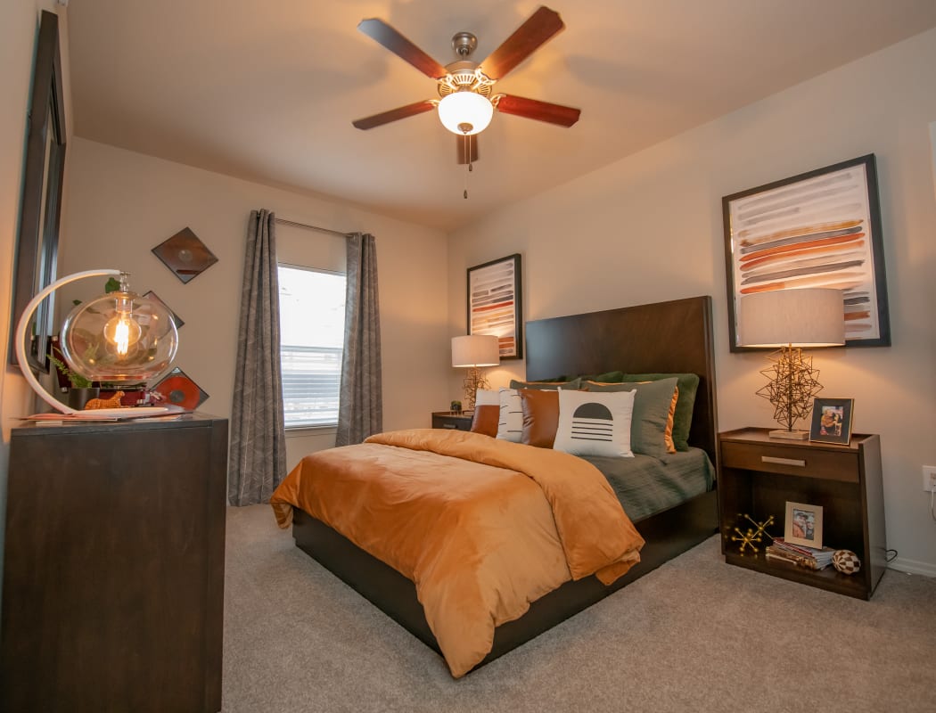Cozy bedrooms at Cedar Ridge in Tulsa, Oklahoma.