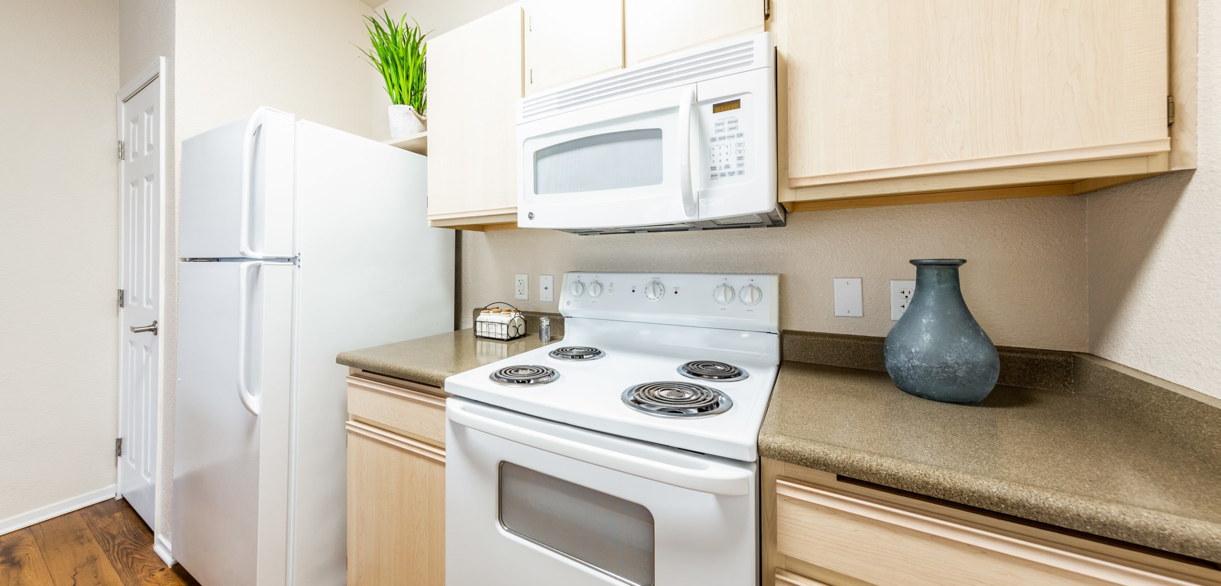 Modern, sleek kitchen at The Fairmont at Willow Creek in Folsom, California