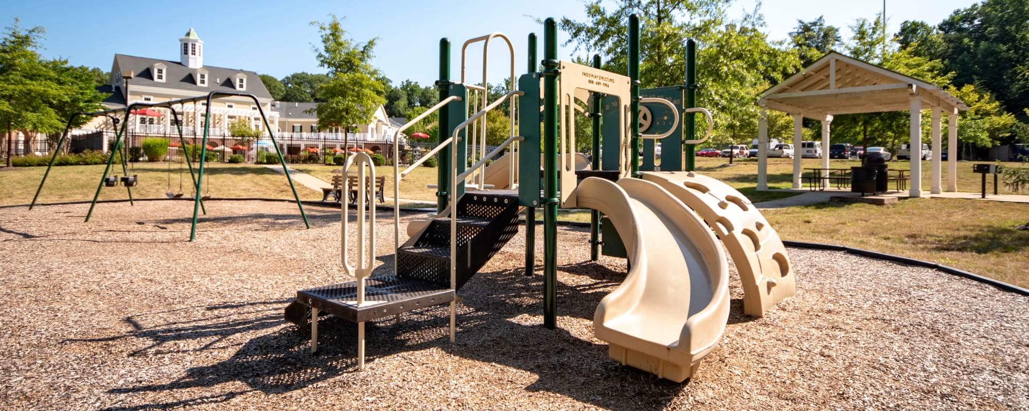 A playground at Thomason Park in Quantico, Virginia