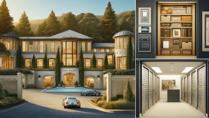 Here is a new image that captures the concept of a luxurious storage facility in Carmel Highlands, CA, reflecting exclusivity and sophistication. modStorage located at 1118 Airport Rd, Monterey, CA 93940