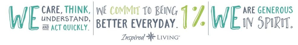 slogan graphic for Inspired Living in Lewisville, Texas