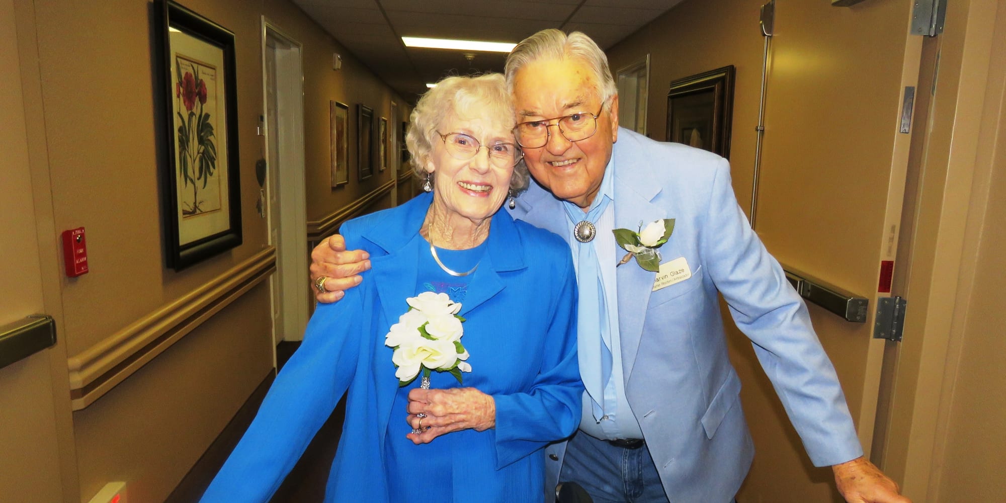 An elderly couple at Camden Springs Gracious Retirement Living in Elk Grove, California