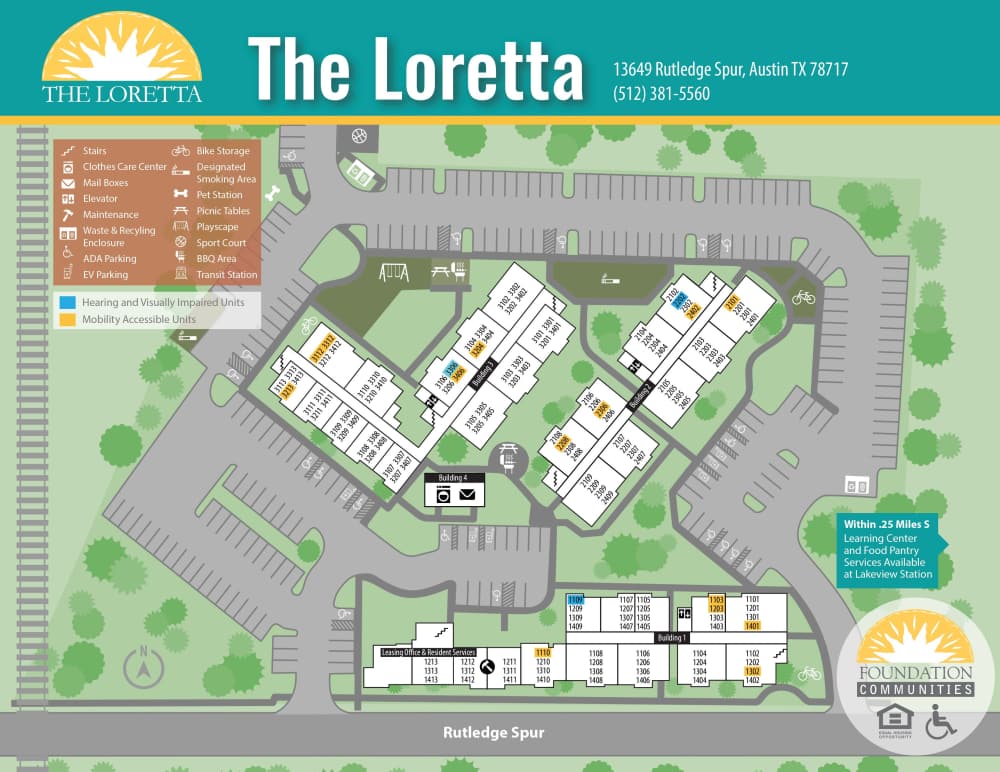 Site map at Trails At The Park Apartments in Austin, Texas