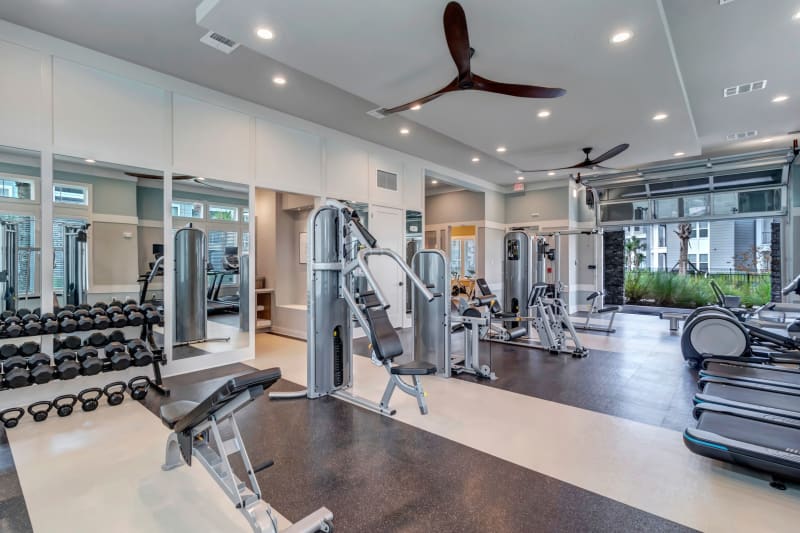 Large onsite fitness center at Tapestry Westland Village in Jacksonville, Florida