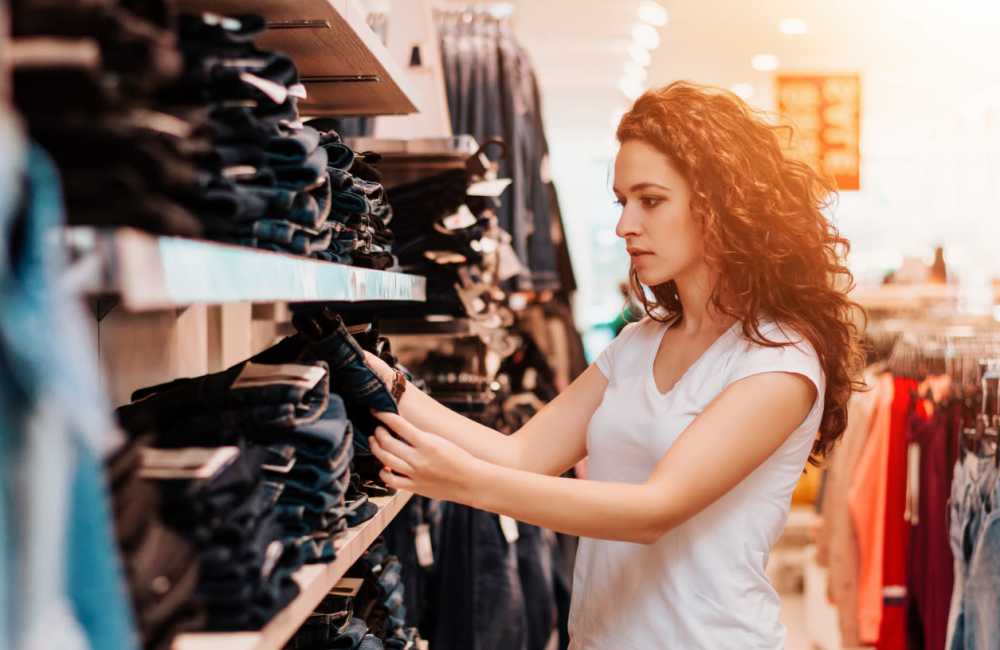 Woman shopping at Clipper Cove in Tampa, Florida