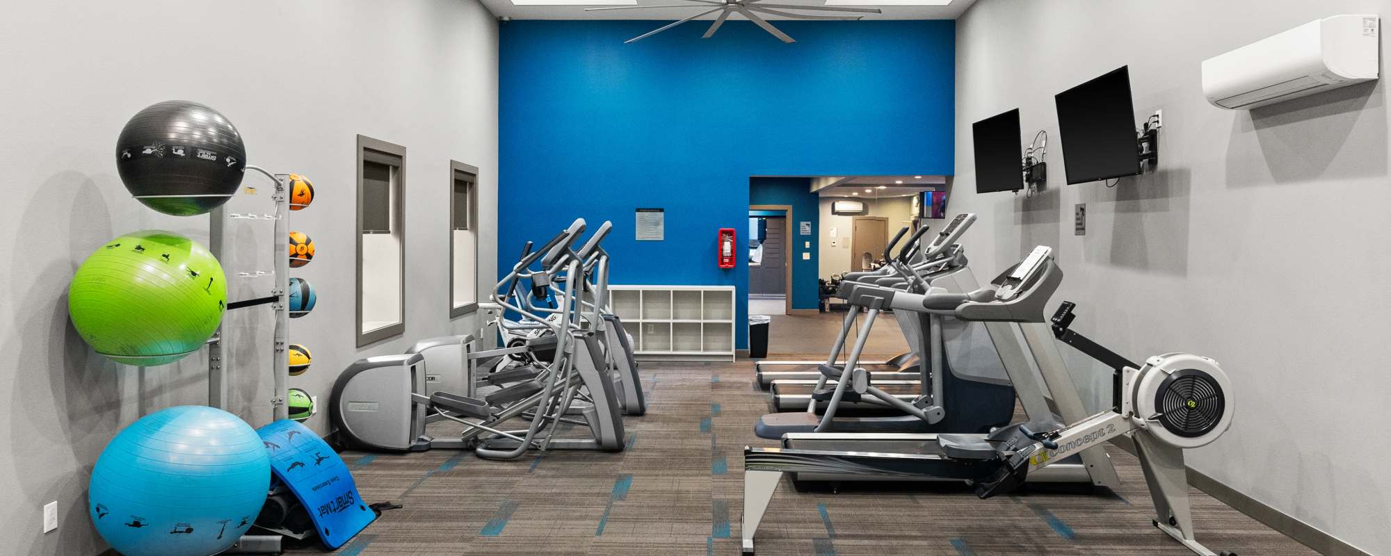 Fitness center at Lodge at Madrona Ridge in Tacoma, Washington