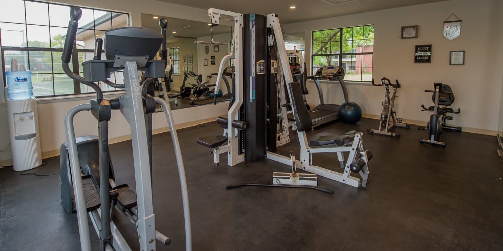 The fitness center at Waters Edge in Oklahoma City, Oklahoma
