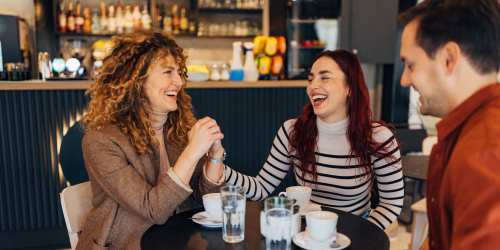 Residents having coffee at their favorite restaurant near Cambridge Manor Apartments in Lansing, Michigan