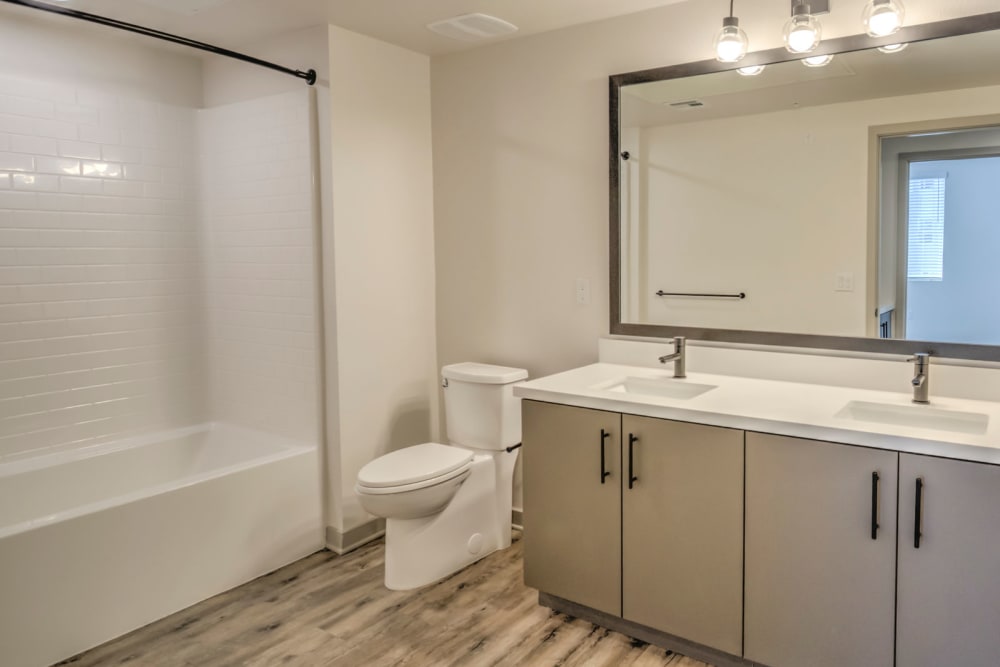 Bright bathroom at Array Vista Canyon in Santa Clarita, California