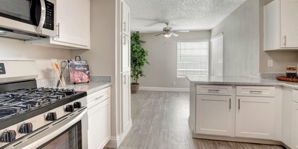 Model kitchen at Eagle Trace Apartments in Las Vegas, Nevada