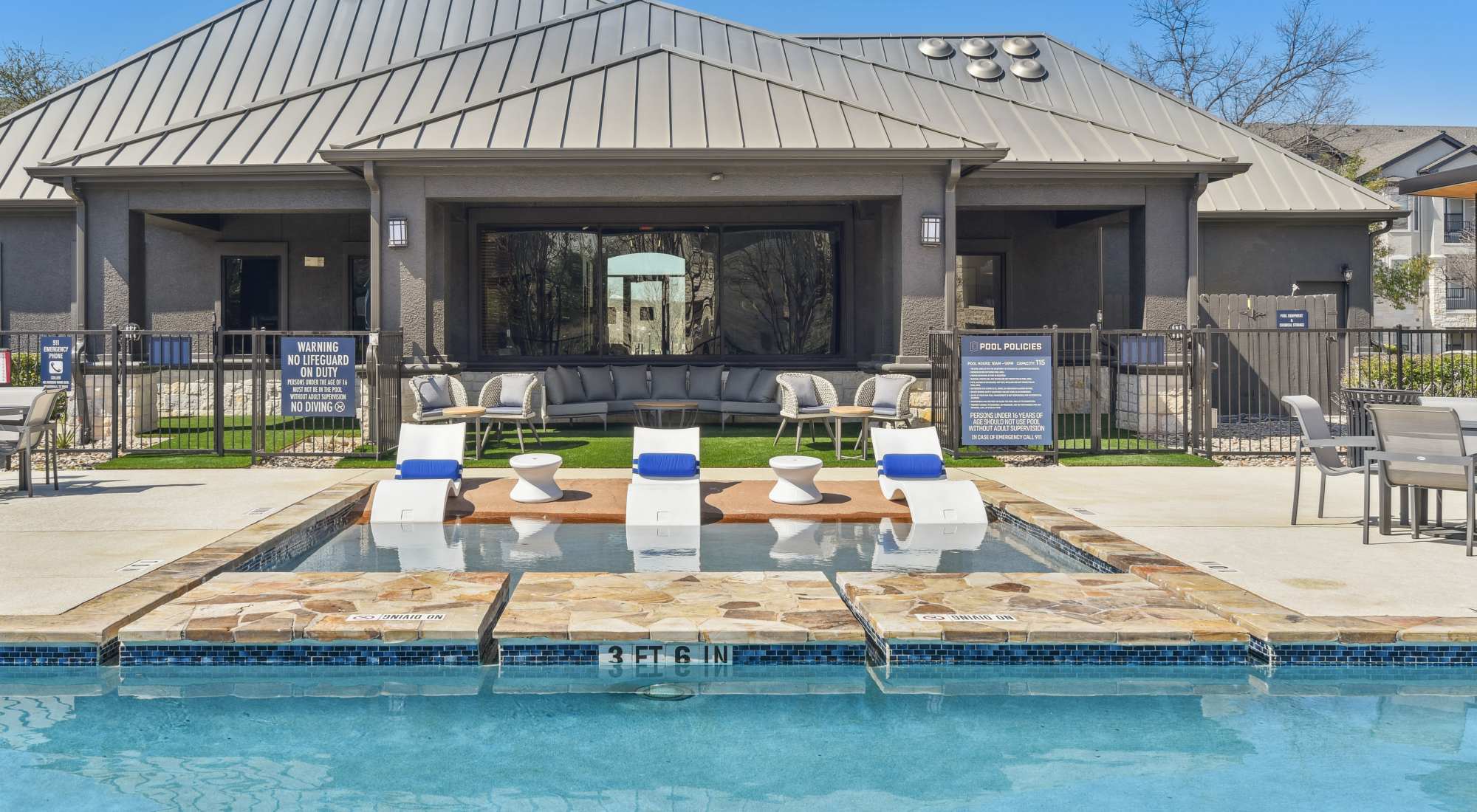 Outdoor pool at Collier in Pflugerville, Texas