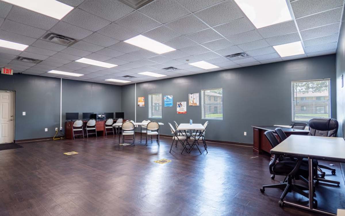 Business center at Caroline Arms in Jacksonville, Florida