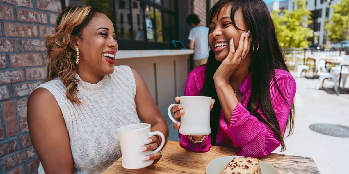 Residents getting coffee near Maverick in Atlanta, Georgia