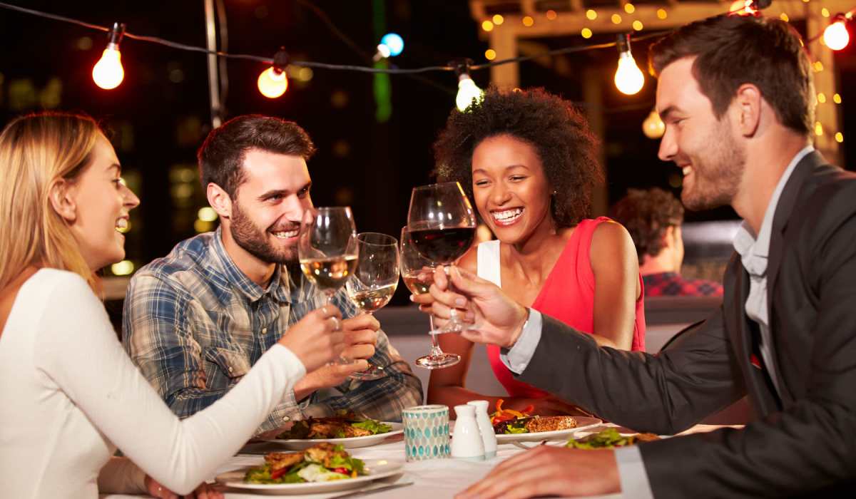 Resident in restaurant near The Waterfront on Hatchett Creek in Venice, Florida