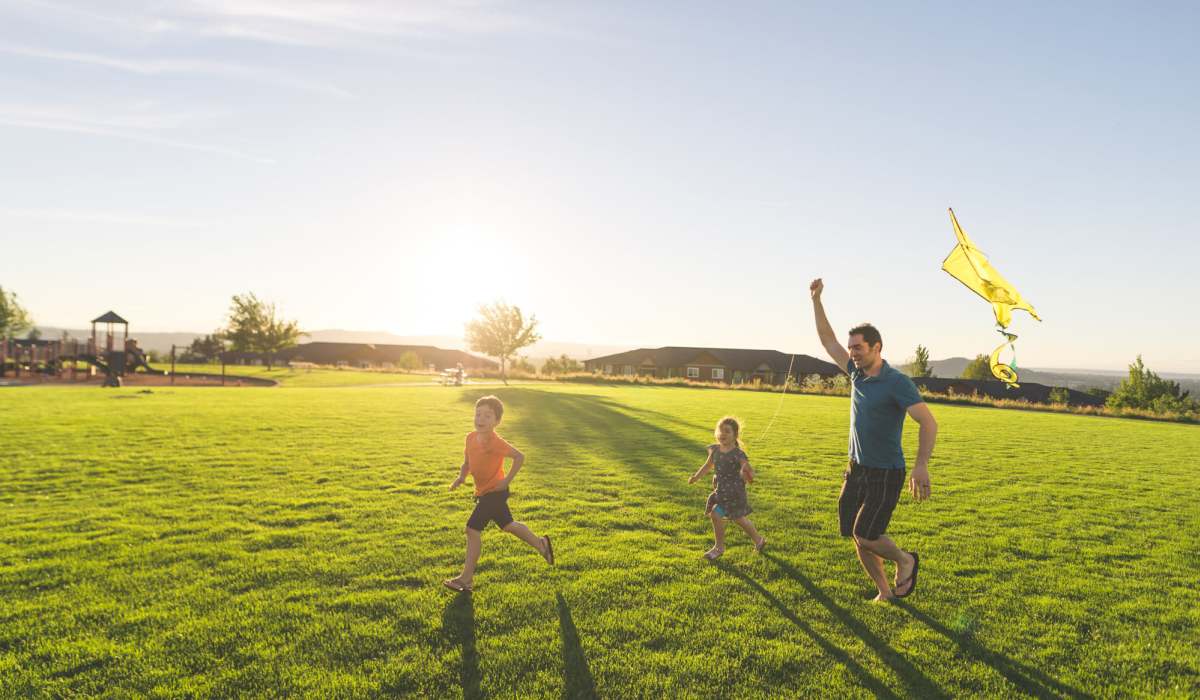 Family enjoying in a park near Westmont Village in Charlotte, North Carolina