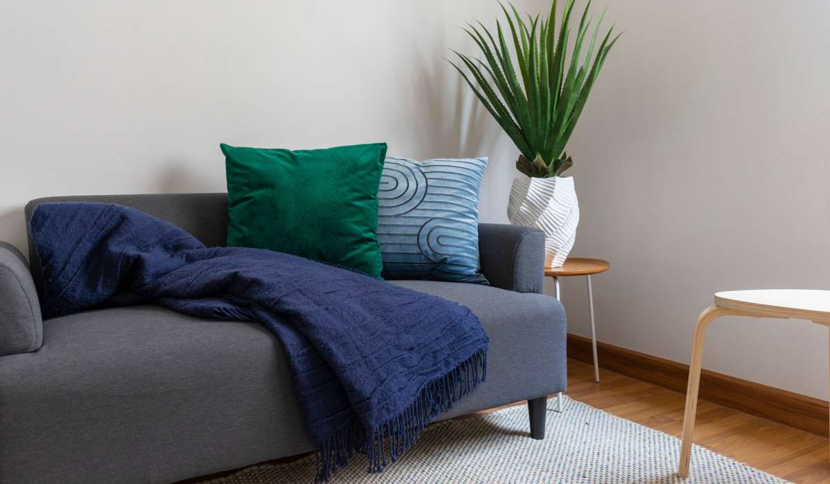 Bright living room at Barley Square Apartments in Reading, Pennsylvania