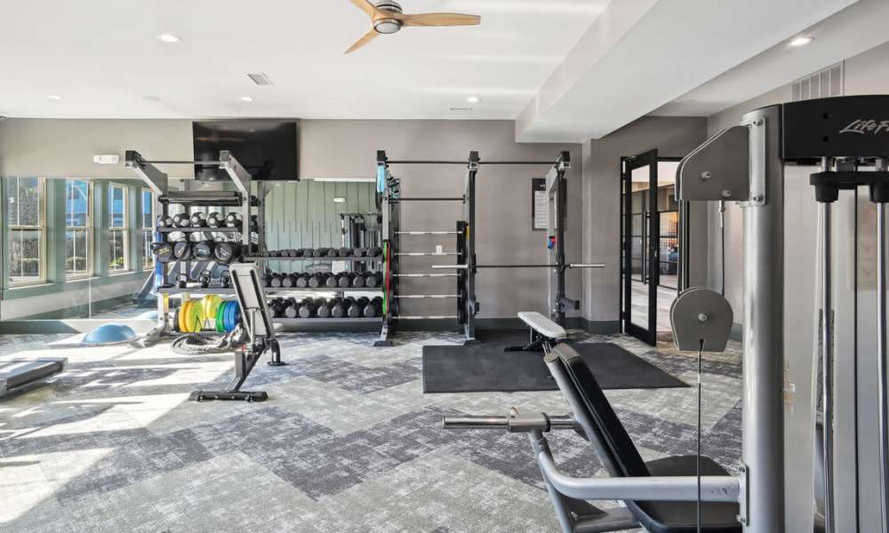 fitness center at Benton in Dallas, Texas