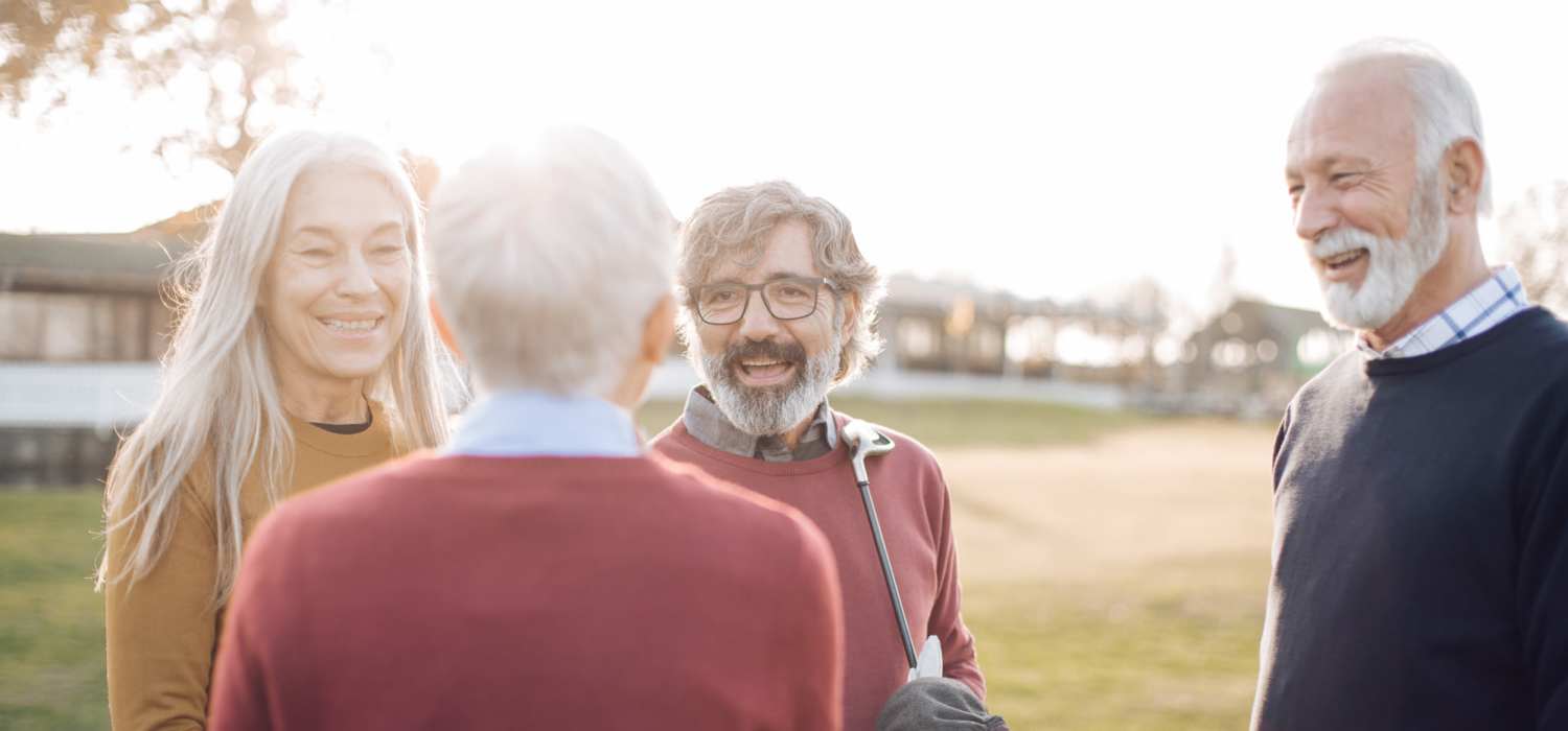 Residents in a park at Jessie Mae Mckoy Senior in Dunn, North Carolina   