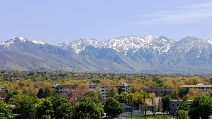 Wasatch Mountains and Salt Lake Valley in Salt Lake City, Utah