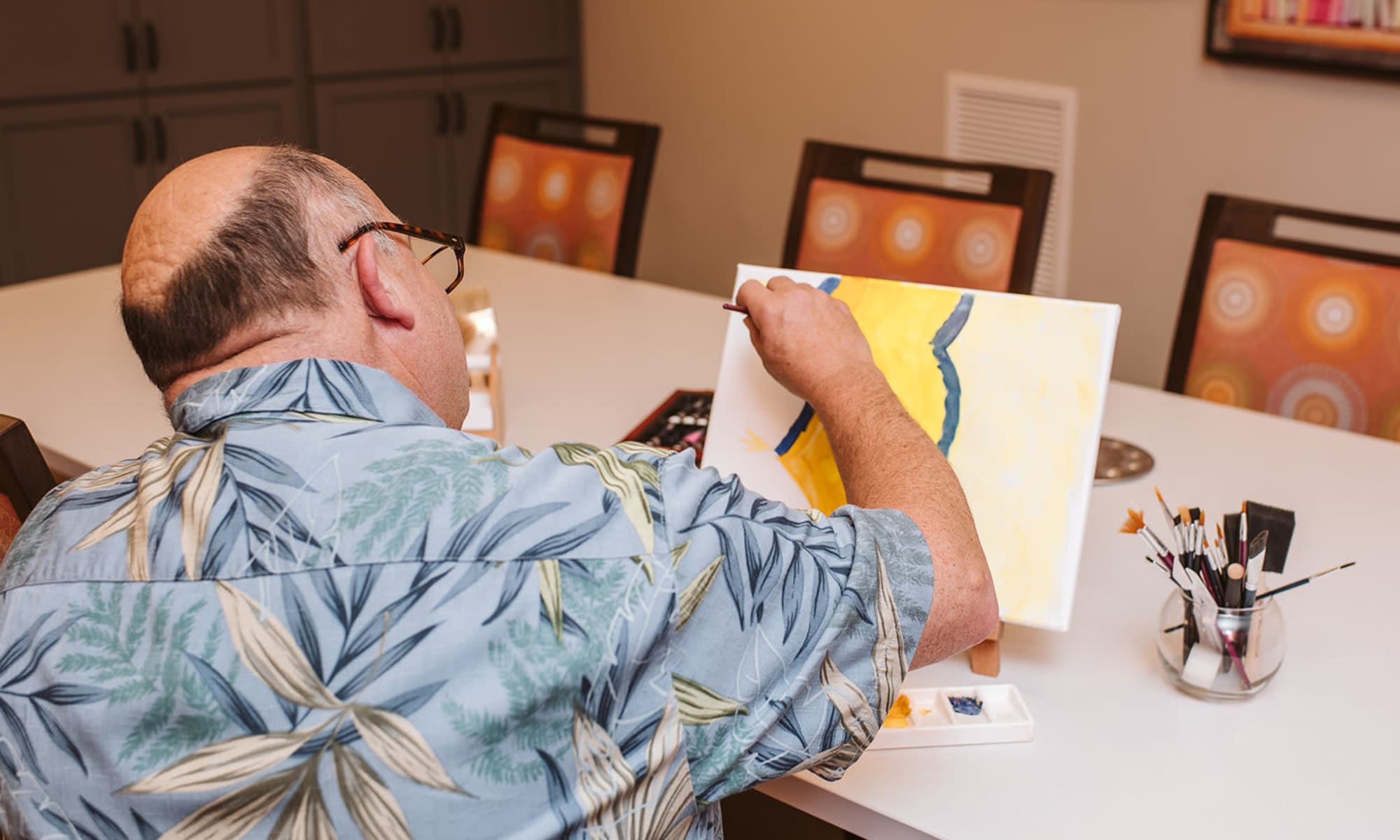Residents doing Arts and Crafts at Wildcat Senior Living in Summerville, South Carolina