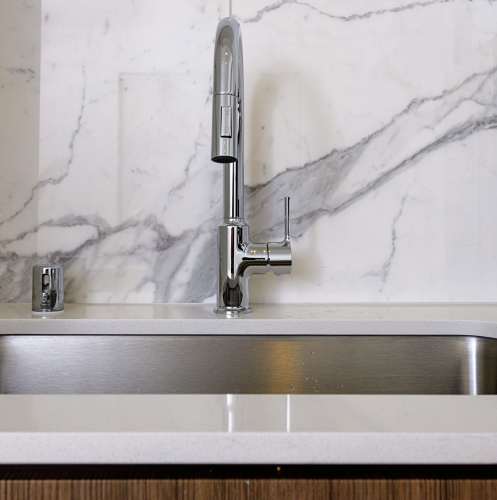 Kitchen sink at 1801L Apartments in Sacramento, California 