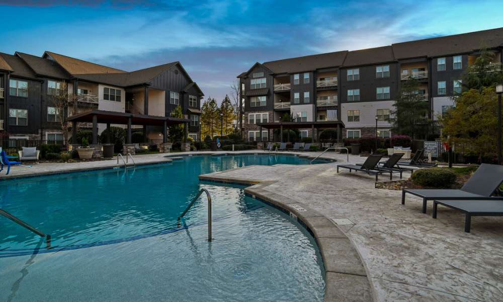 Resort style pool at Benton in Dallas, Texas