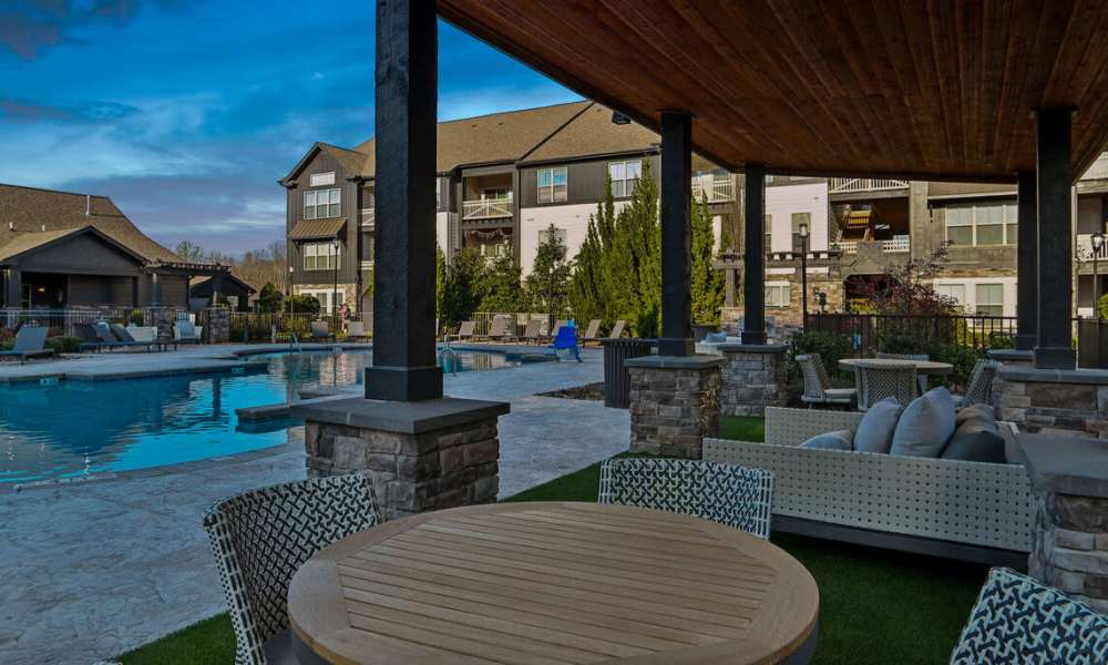 poolside cabana at San Cierra in Houston, Texas