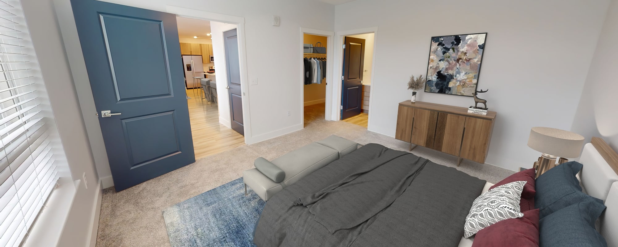 Spacious Bedroom at Factory 52 Apartments | Apartments in Norwood, OH