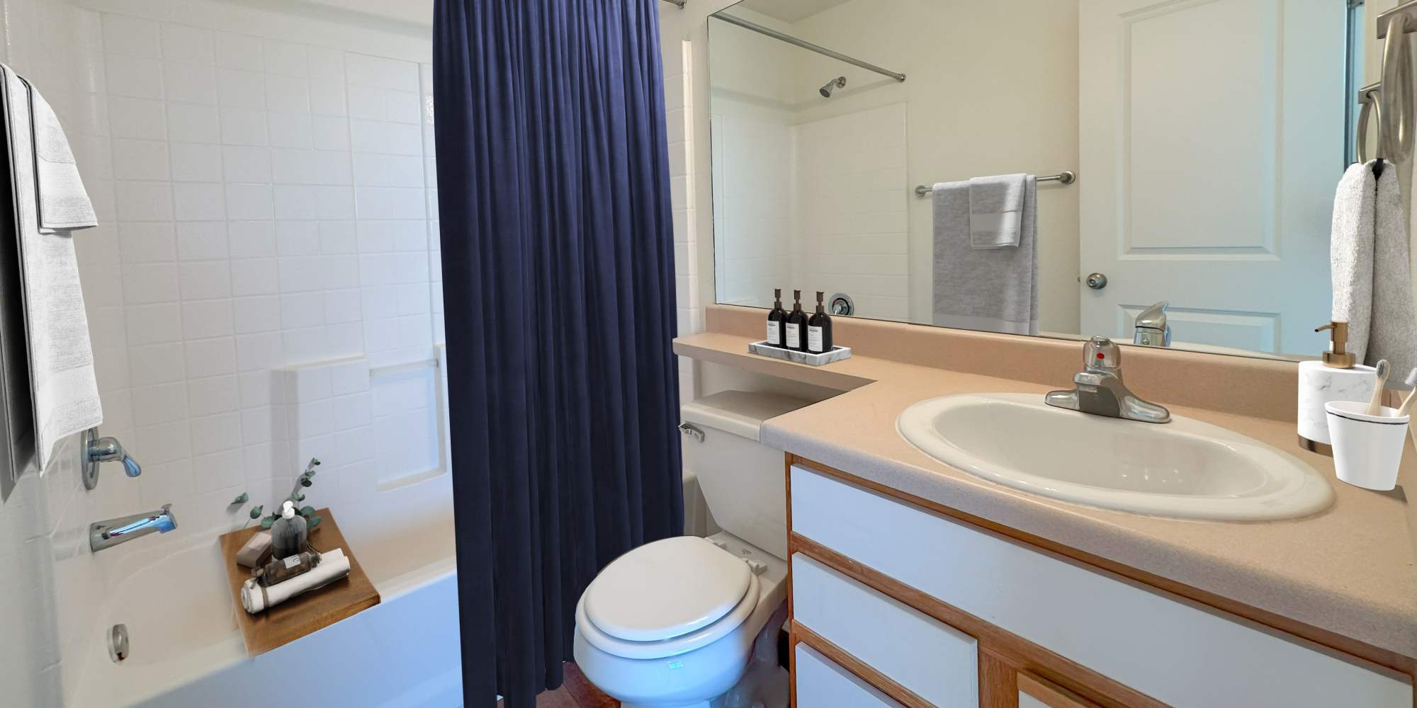 Bathroom with shower, bathtub, toilet and sink at Liberty Hill in Draper, Utah