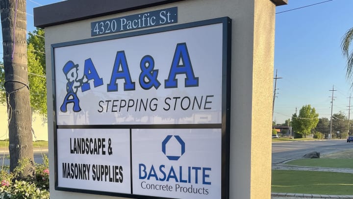 A & A Stepping Stone Sign